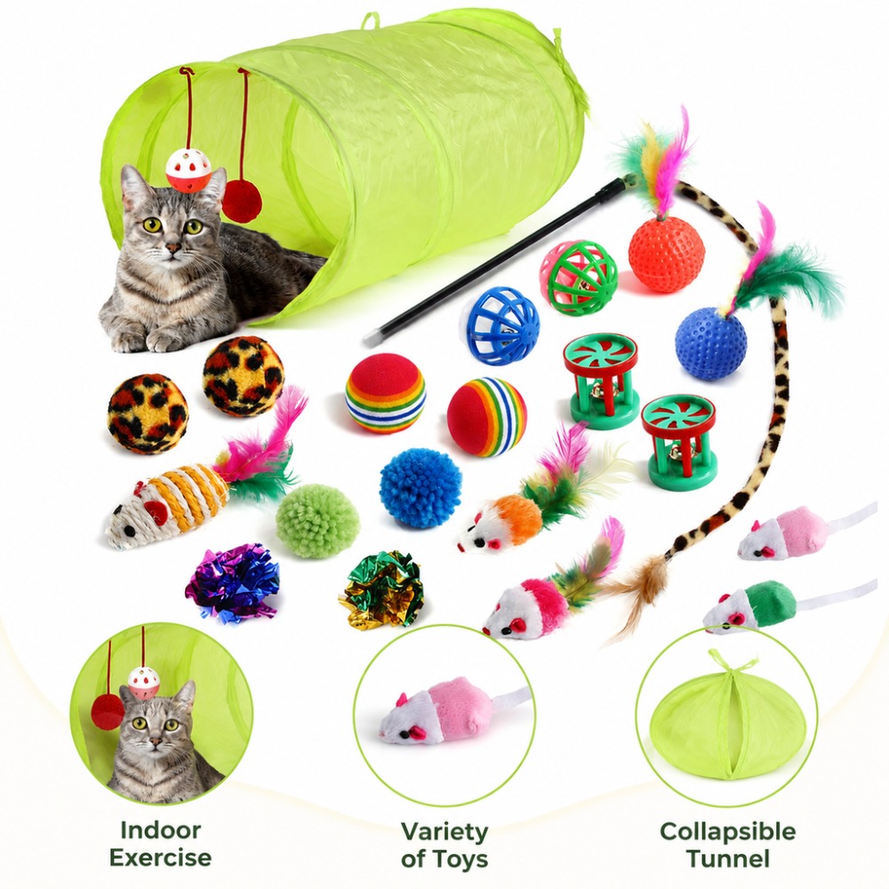 Catnip Interactive Plush Mouse - Surtido de juguetes interactivos para gatos: