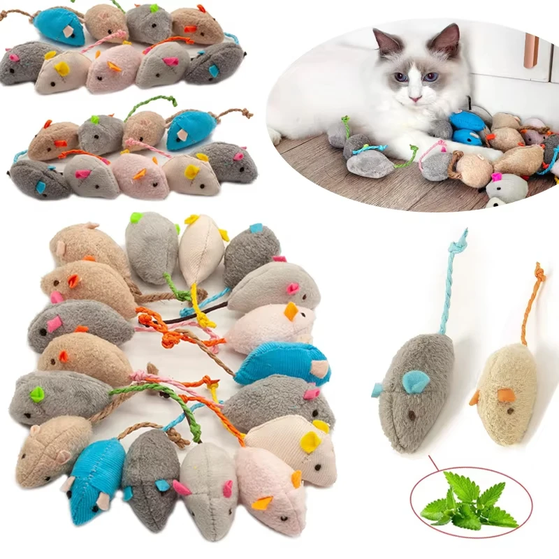 5 unidades de juguetes para ga - Catnip Interactive Plush Mouse reseña y precio