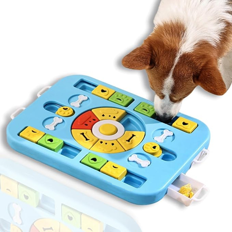 Juguete interactivo rompecabez - Interactive Squeaky Plush Dog Toy reseña y precio