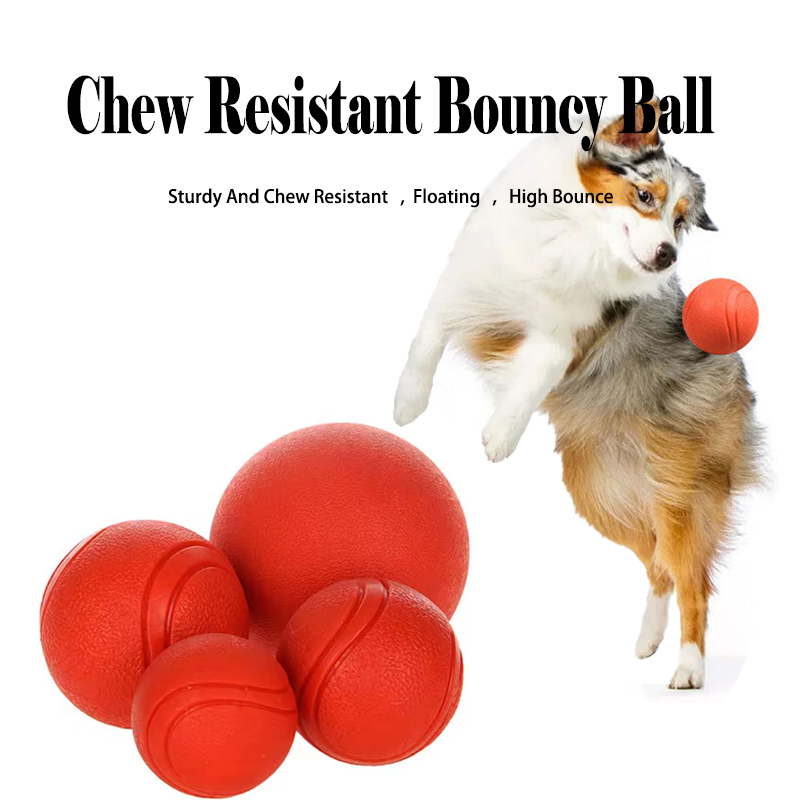 Pelota de goma sólida para per - Indestructible Dog Chew Toy reseña y precio
